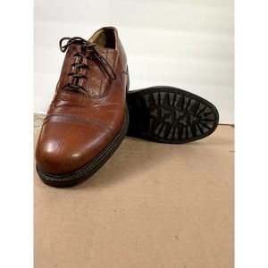Coach men's cap toe Oxford shoes size 10 Brown made in Italy